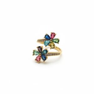 Elegant Gold 18K Gold-plated Flower Ring
